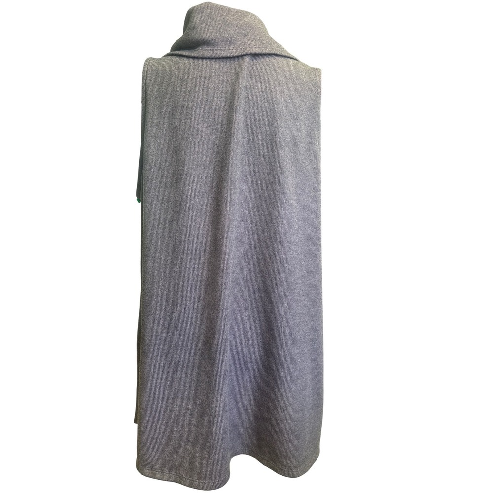 Soft Surroundings Purple Ribbed Knit Hooded Sleeveless Cardigan Vest 1X 5CK82 - Picture 2 of 5